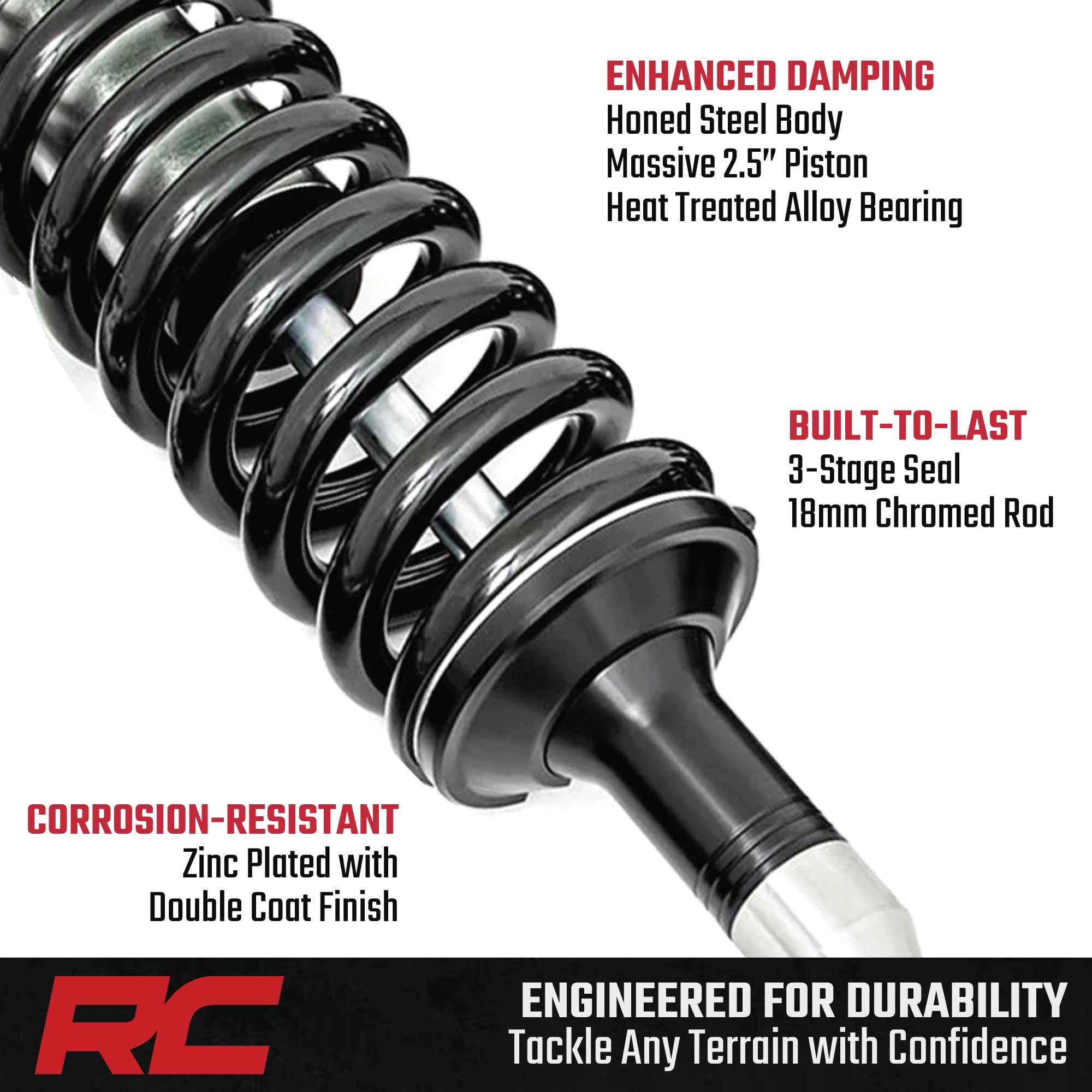 6" Rough Country Vertex Adjustable Coilovers for 2007-2021 Tundra - 689013