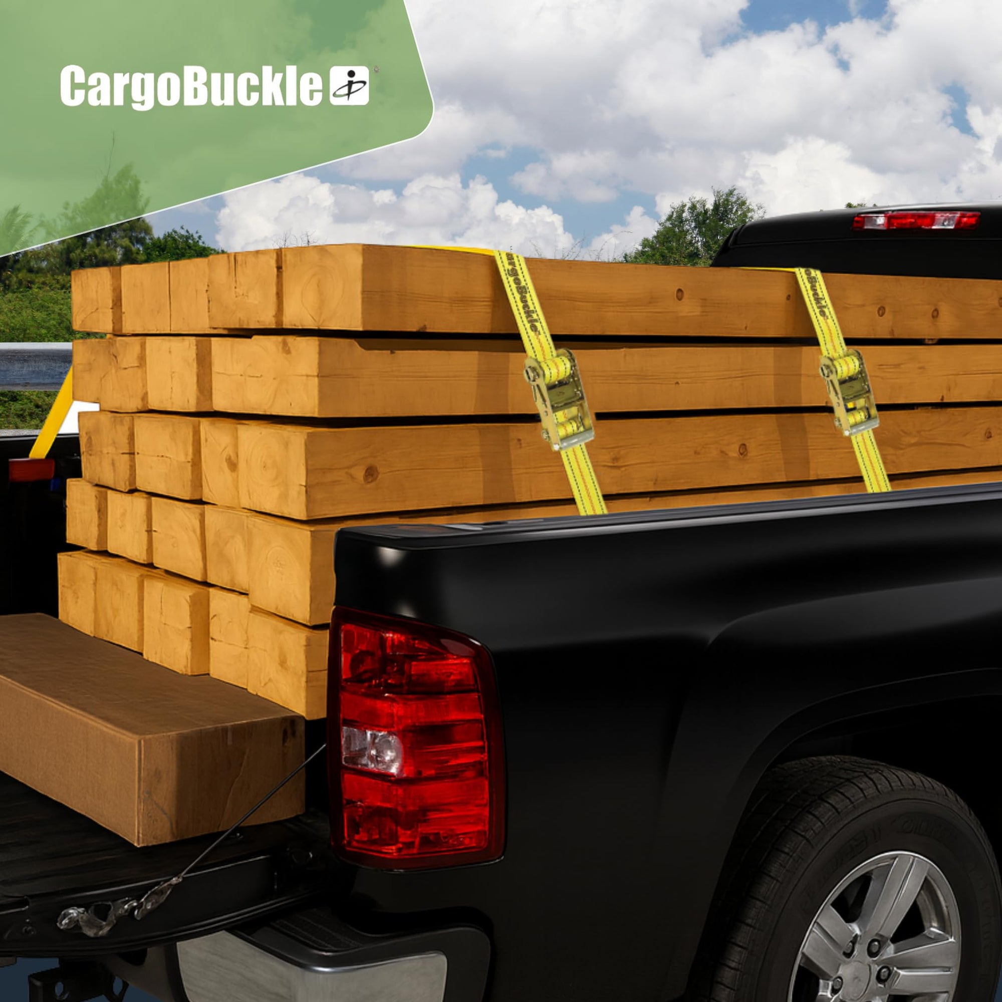 Retractable CargoBuckle Ratchet Straps 2” x 20’ with Double J-Hooks – Heavy Duty Tie Down Straps for Trailer, Truck, Cargo, Motorcycle, Moving & Hauling – 6,600 lb Break Strength