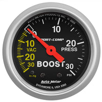 Auto Meter Sport-Comp Mechanical Boost/Vacuum Gauge, 2.3125 in. 3303