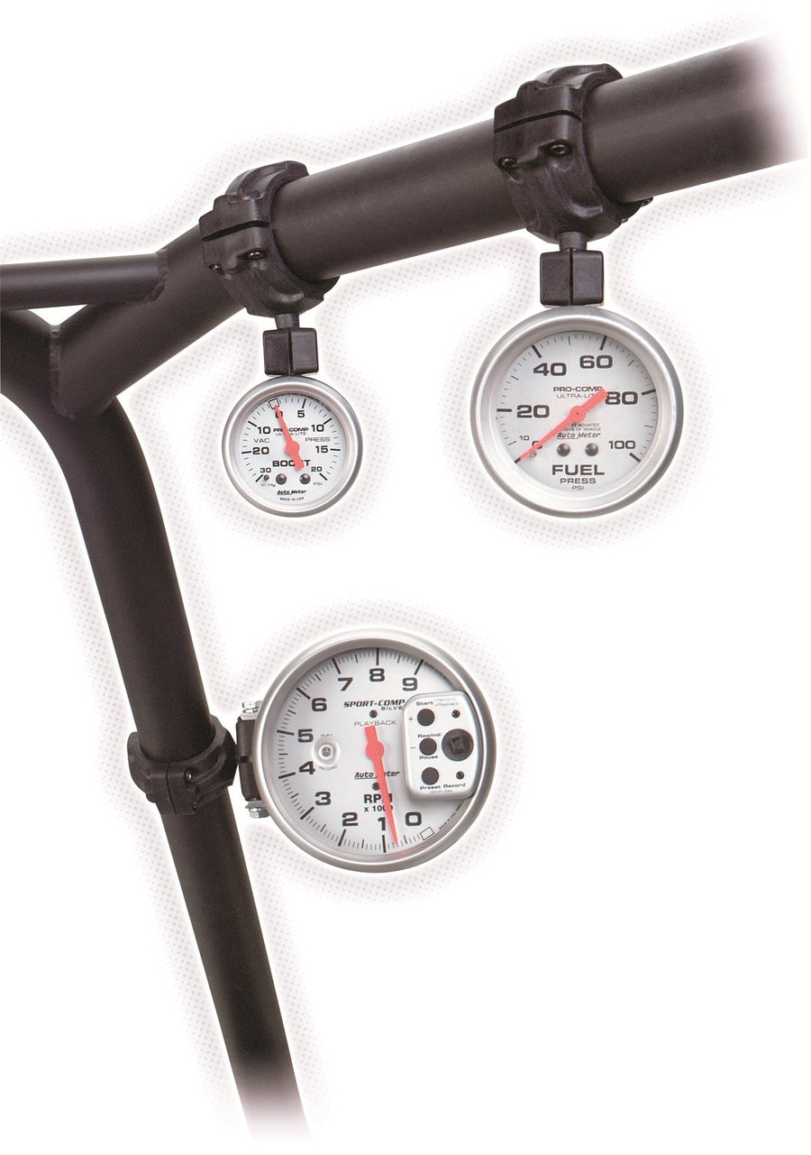 Auto Meter 48006 1.75-Inch Roll Cage Black 2-1/16-Inch Roll Pod