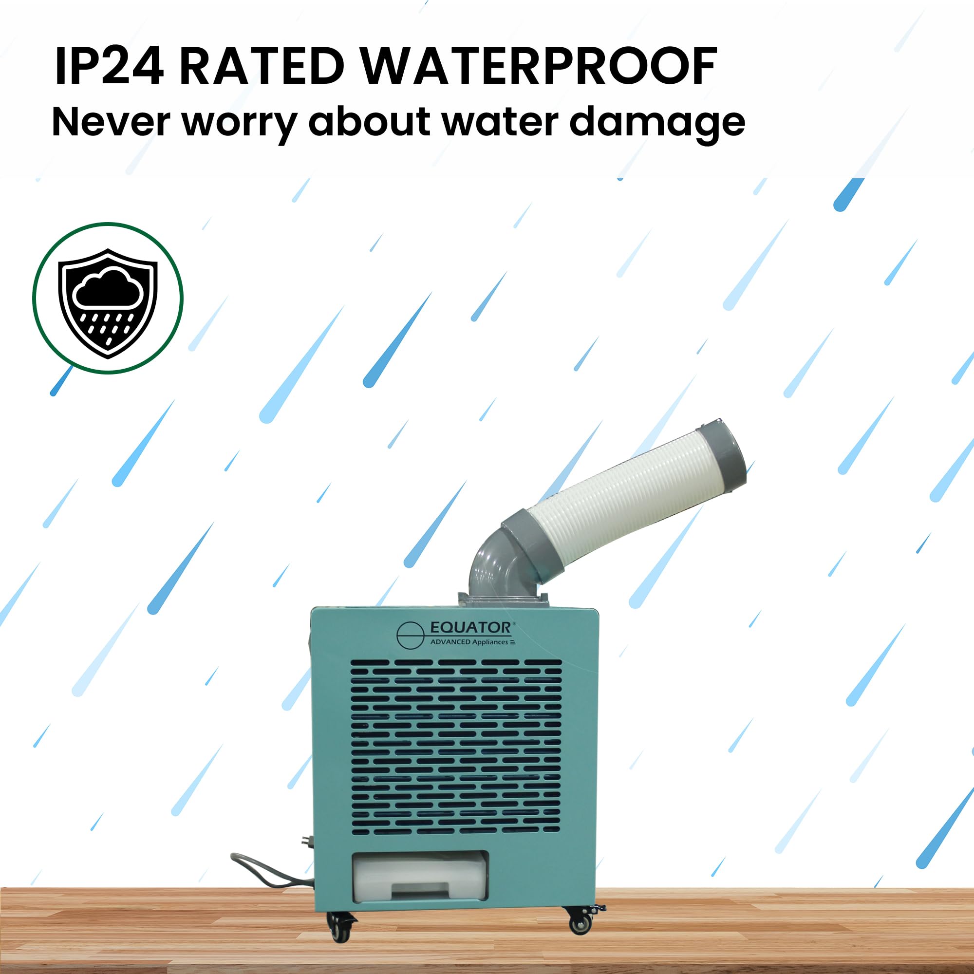 3-in-1 Equator AC Heat Air 9000BTU Outdoor Air Conditioner IP24 Casters 110V