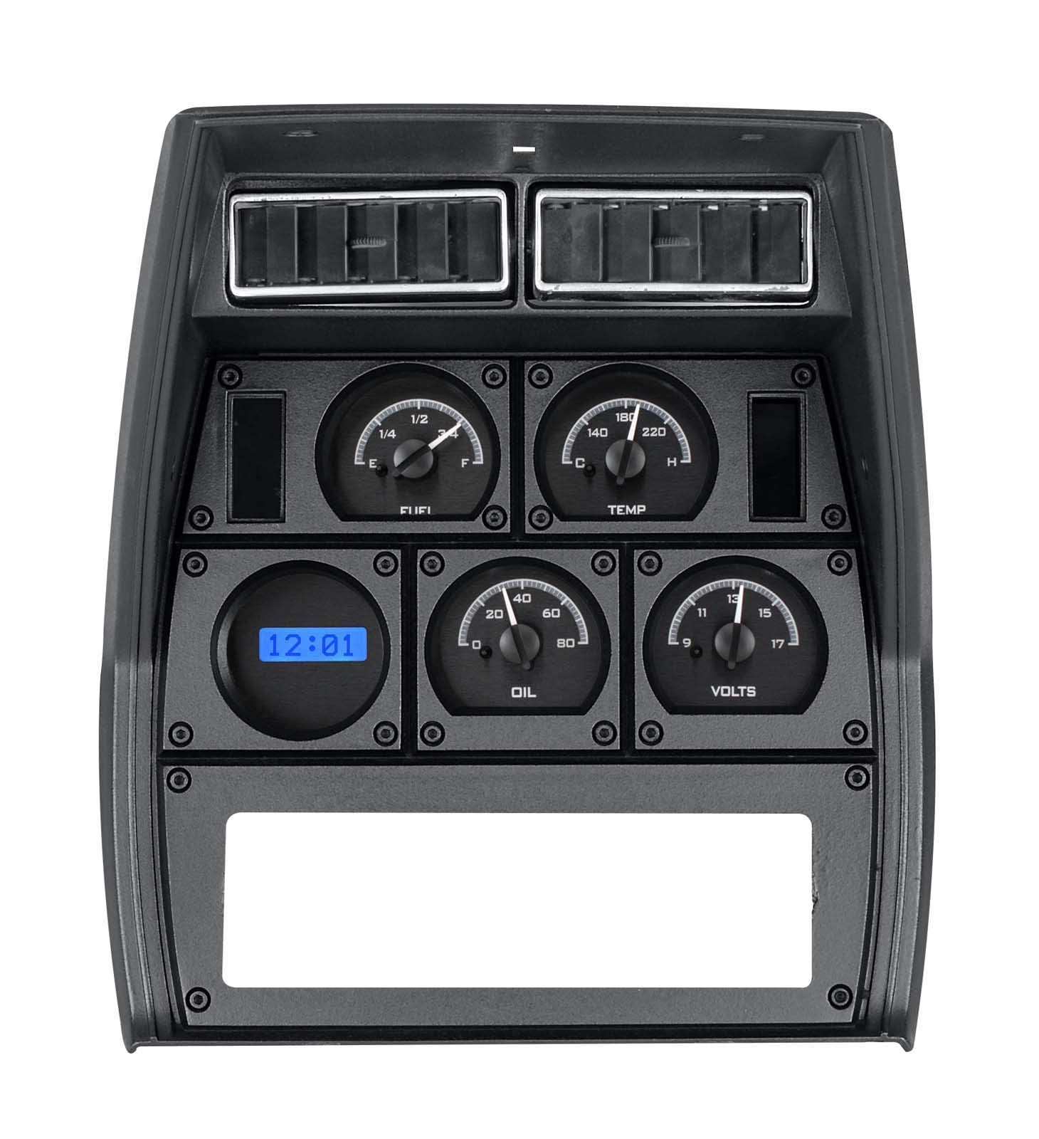 Dakota Digital VHX-78C-VET-K-B Analog Dash Gauges Black Alloy Blue 78-82 Chevy Corvette