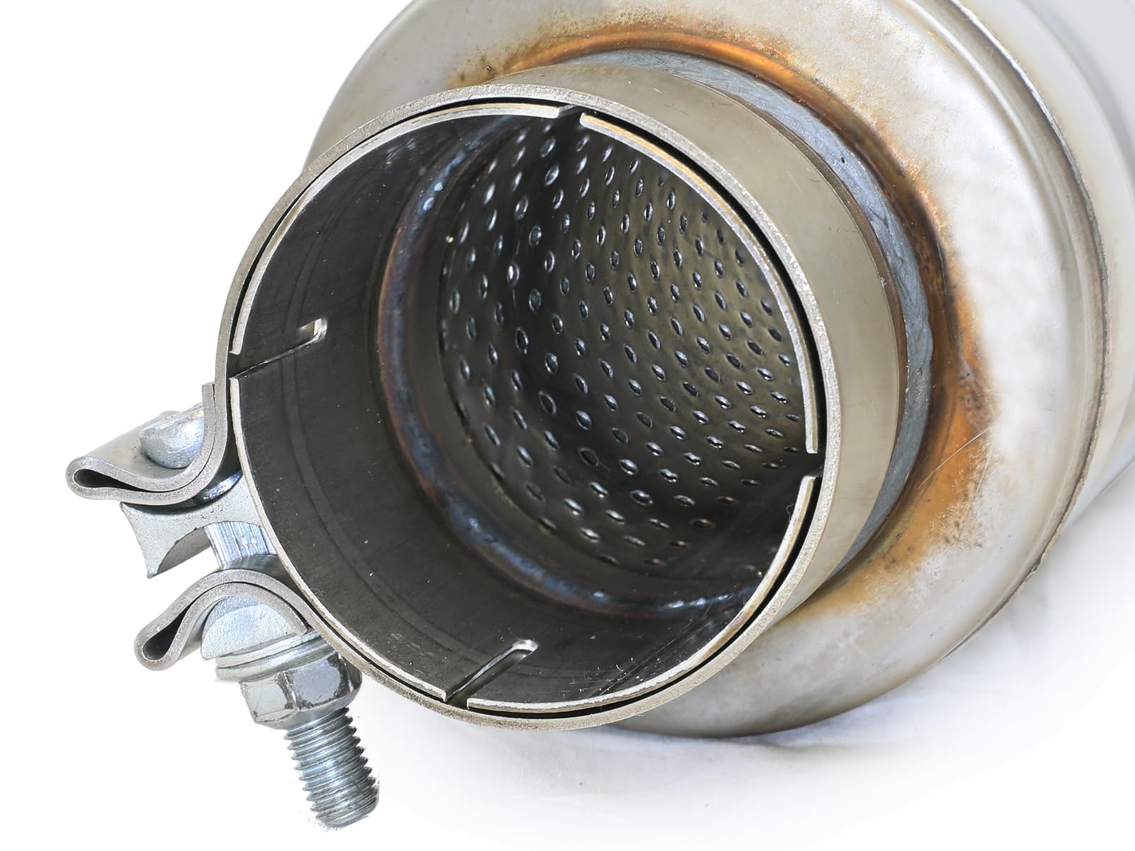 MACH Force-Xp aFe Power 304 Stainless Steel Muffler 3 IN ID Center/Center x 5 IN Dia. x 19 IN Overall Length - Round Body 49M30059