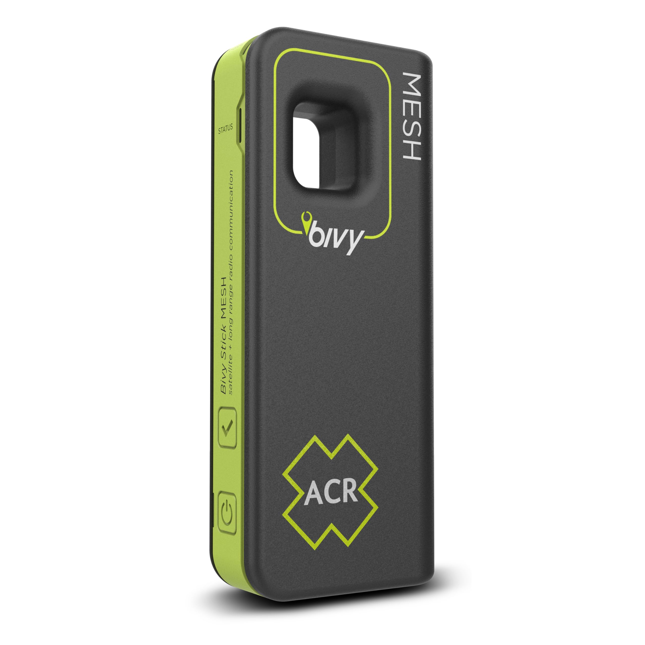 Bivy Stick MESH ACR Satellite Communicator - Dual-Mode LoRa®-Enabled Mesh & Global Iridium Coverage, Two-Way SMS, GPS Tracker, Group Messaging, SOS Emergency with 24hr Reserve Battery - iOS/Android