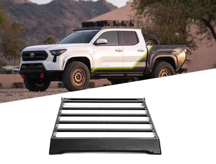 Offroad DV8 Roof Rack for 2024-2025 Toyota Tacoma Double Cab | Mounts Tents, Storage Boxes, Tools, & More | Ultra Low-Profile Fitment | Integrated Mounting Points for Accessories | Durable Aluminum