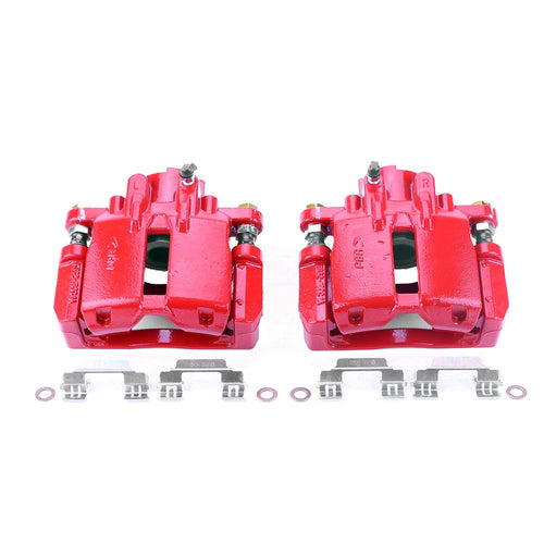 Power Stop Pair of High-Temp Red Powder Coated Rear Calipers For Cadillac CTS 2003-2007, Cadillac STS 2005-2011 [Model Specific]