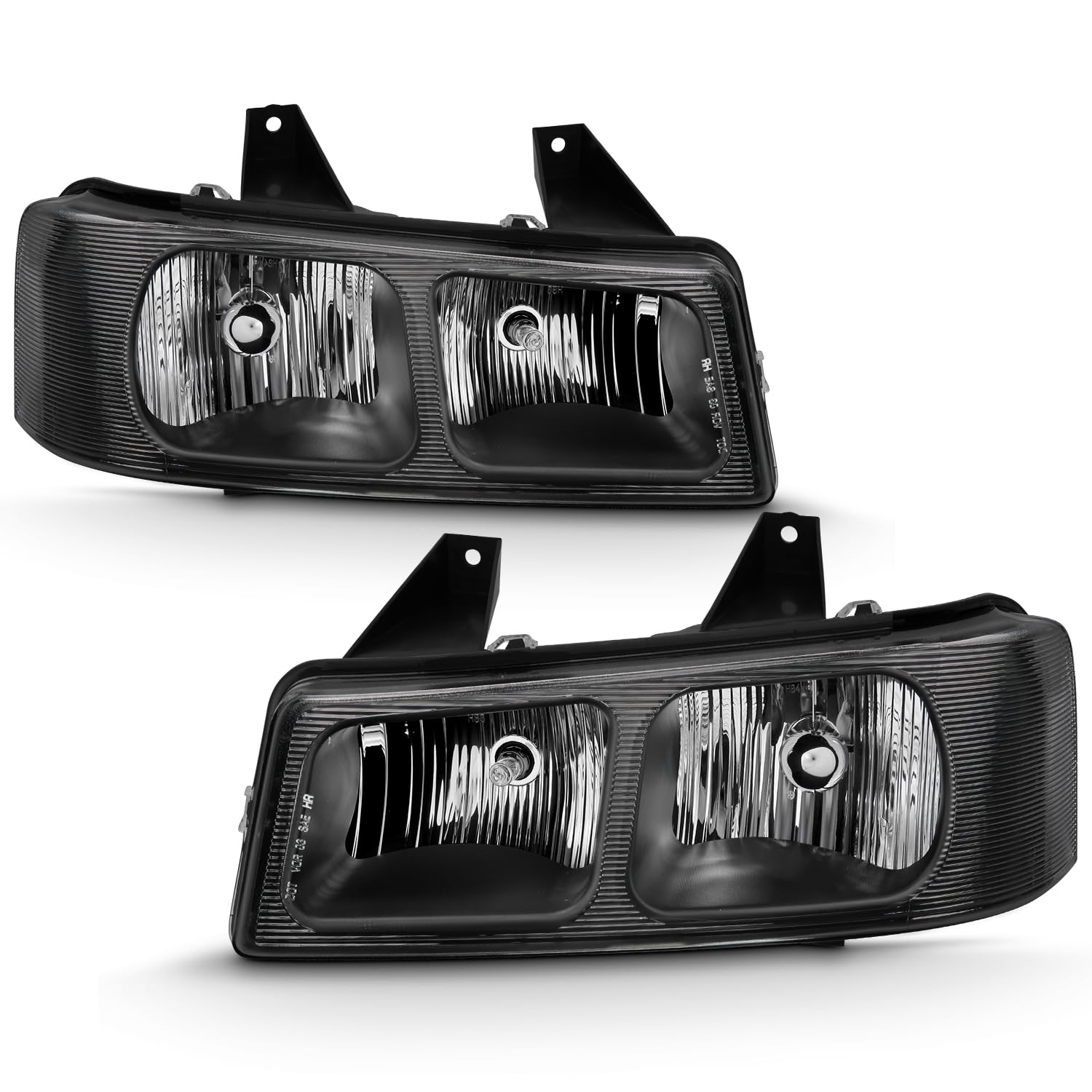 CHEVY EXPRESS/GMC SAVANA 2003-2017 ANZO USA 111474 CRYSTAL HEADLIGHTS BLACK