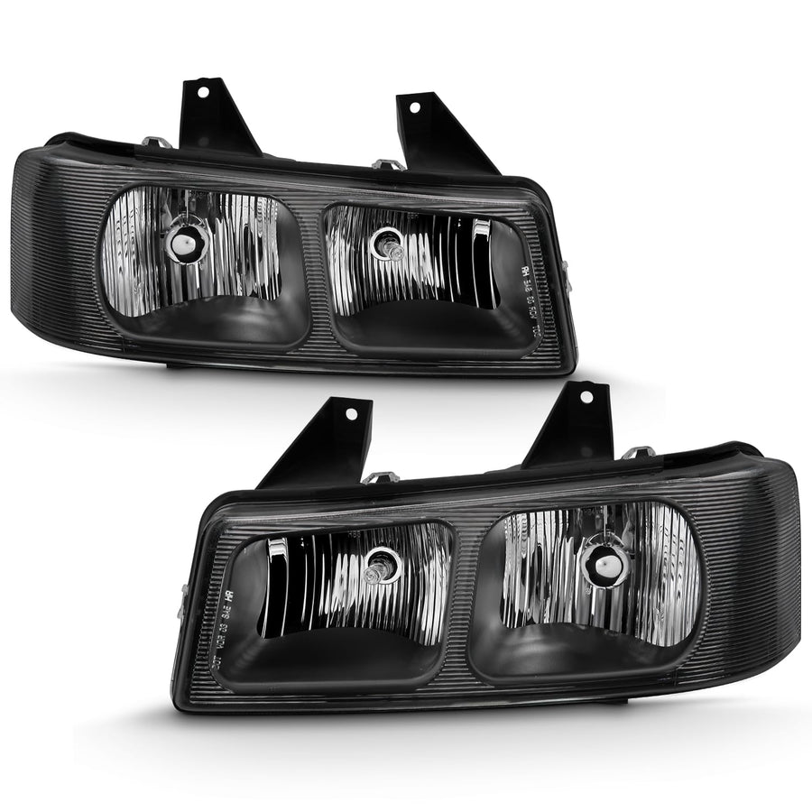 CHEVY EXPRESS/GMC SAVANA 2003-2017 ANZO USA 111474 CRYSTAL HEADLIGHTS BLACK