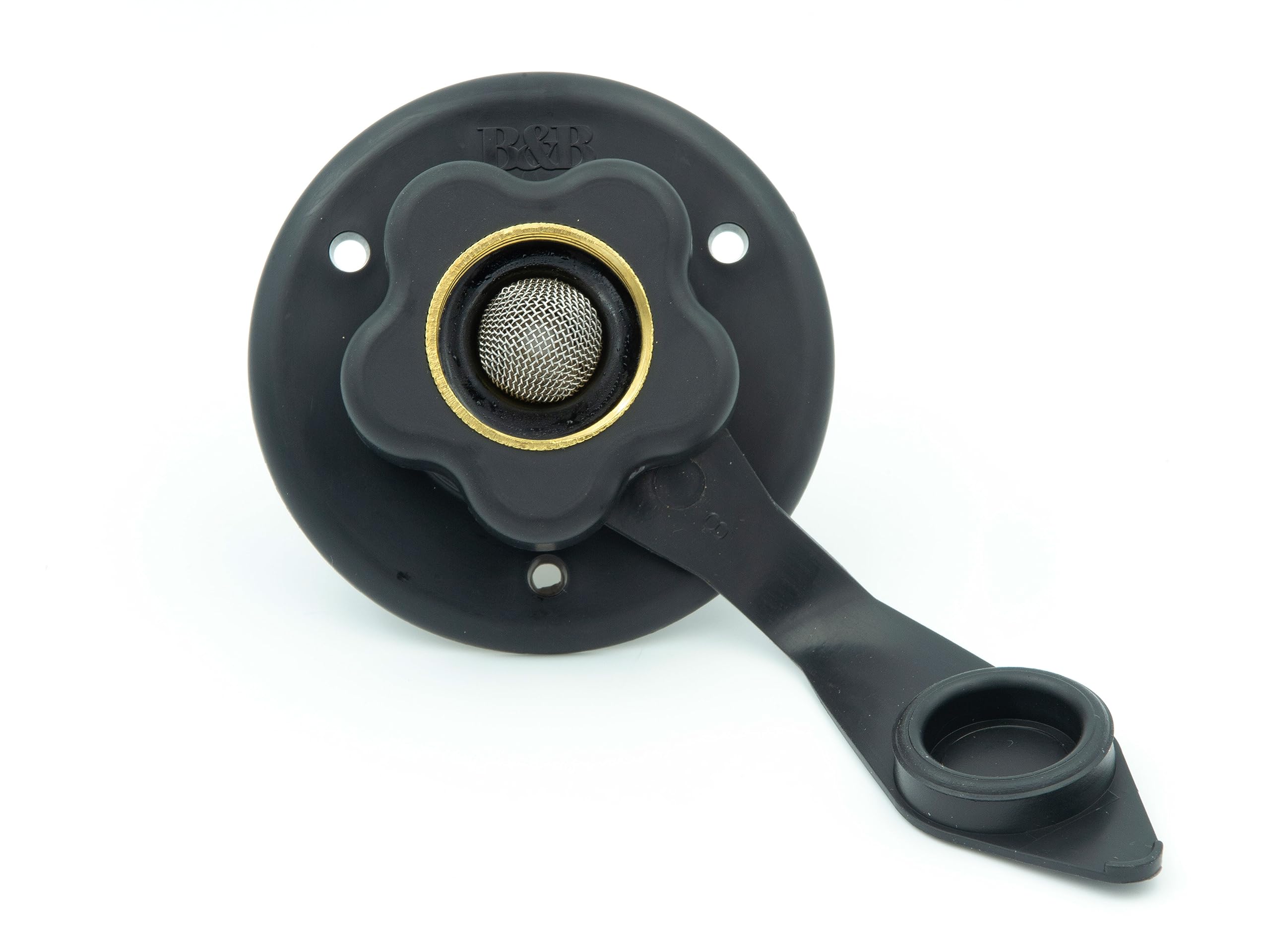 B&B Molders, Water Fill City with Bass or Plastic Check Valve – Black or Polar White, Leak-Tested UV-Stable Acrylonitrile Construction, OEM Replacement – Made in USA (Black, Brass)