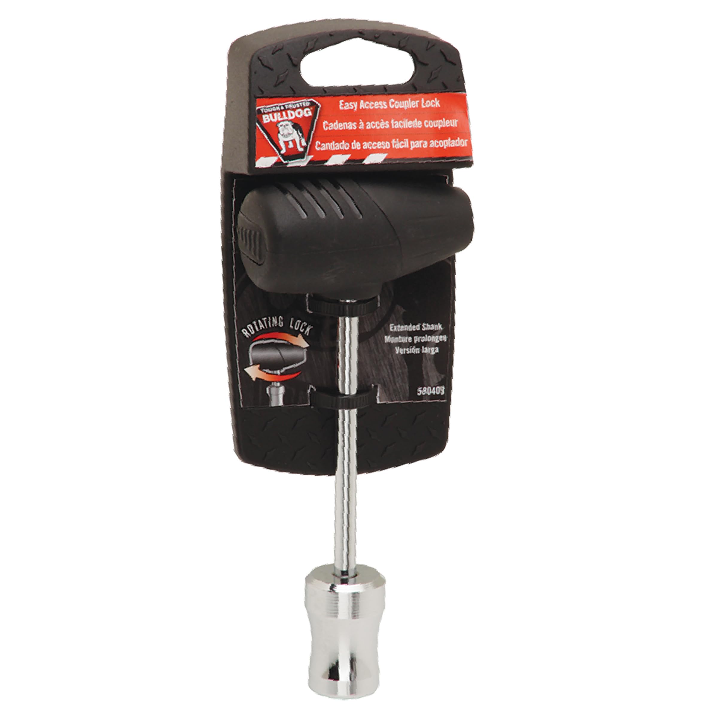 580409 Bulldog Trailer Coupler Lock, Easy Access, 360 Degree Head