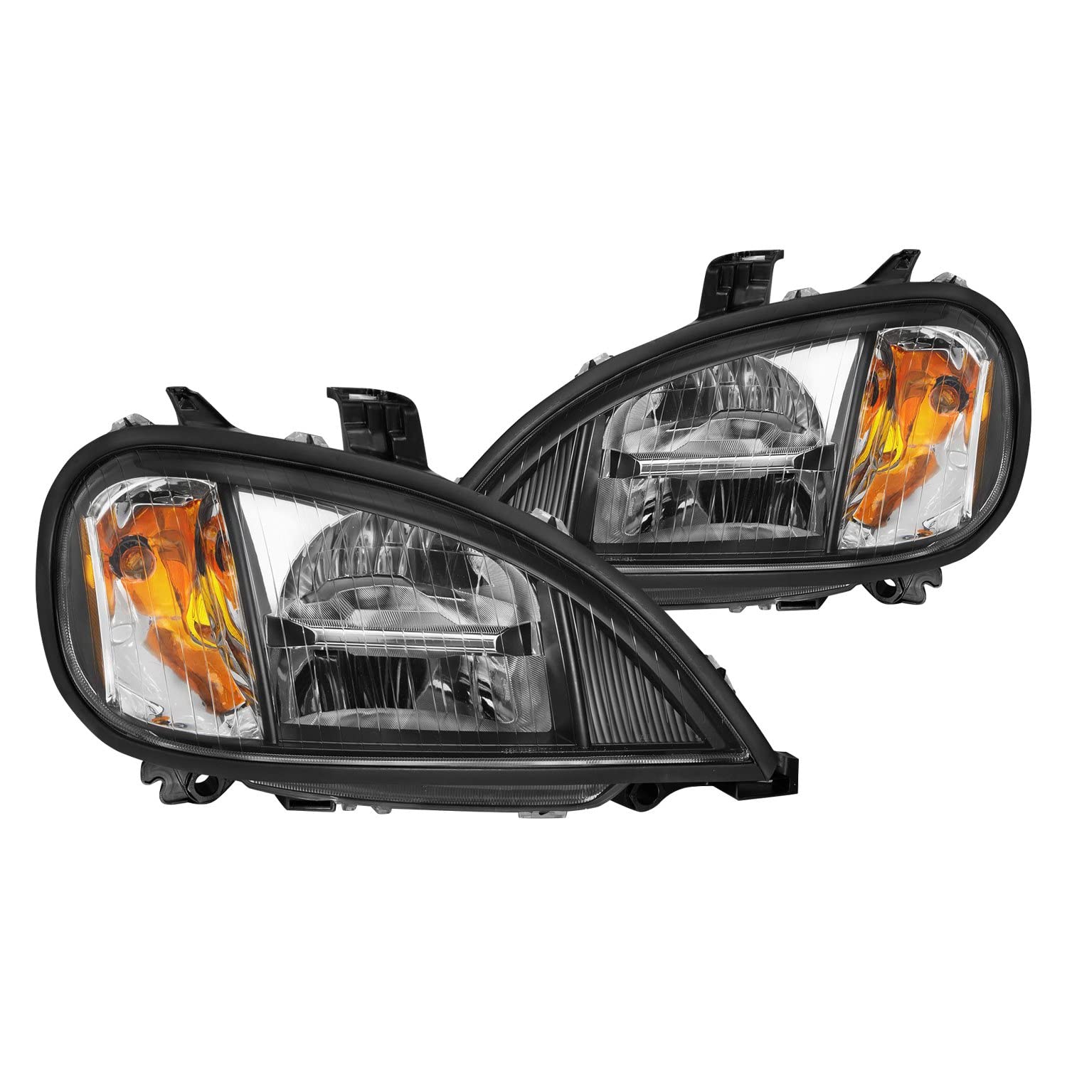 1996-2013 Freightliner Columbia Anzo USA LED Crystal Headlights Black Housing w/Clear Lens (Pair) (131028)