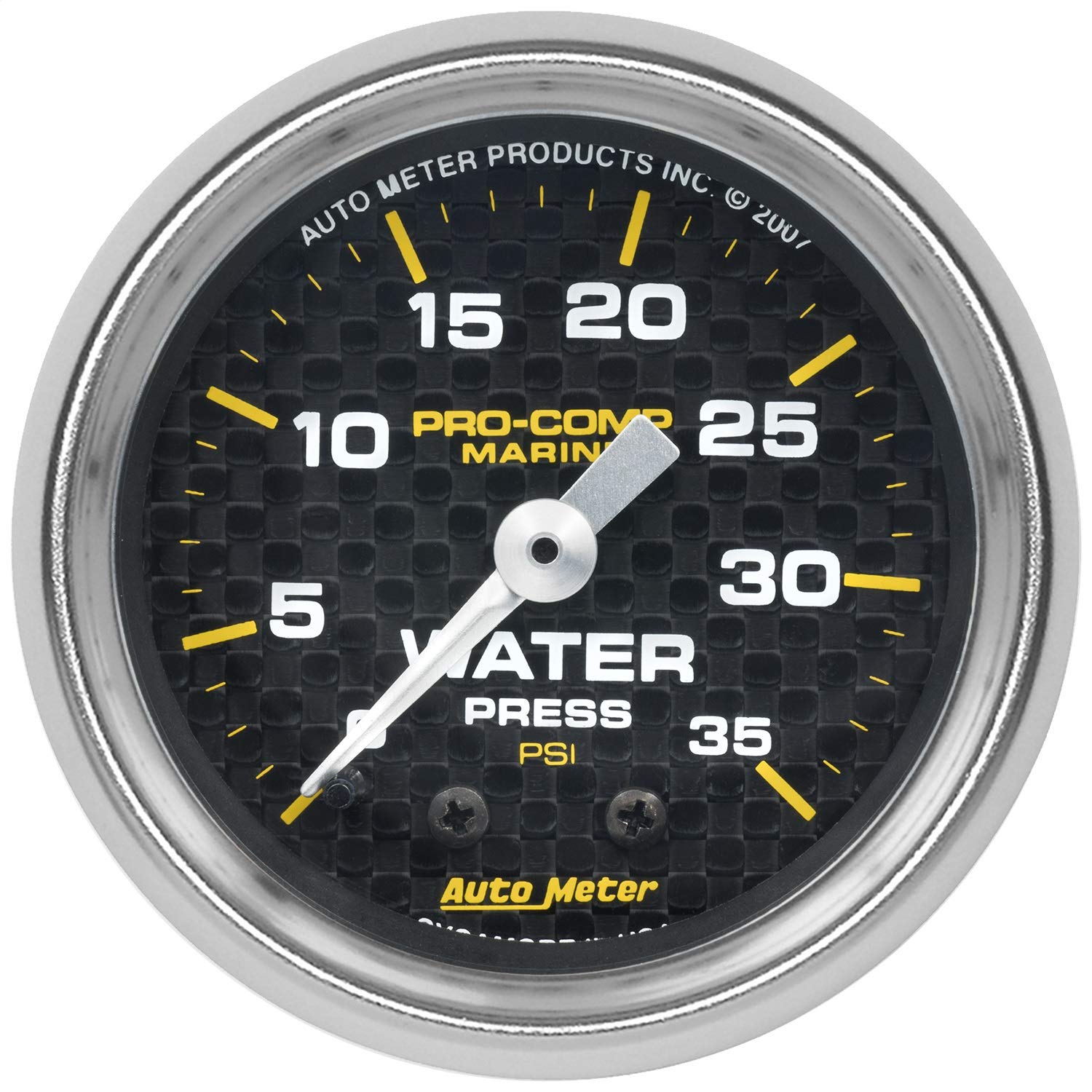 Water Press AutoMeter Gauge, 2 1/16", 35Psi, Mechanical, Marine Carbon Fiber (200772-40), Multi