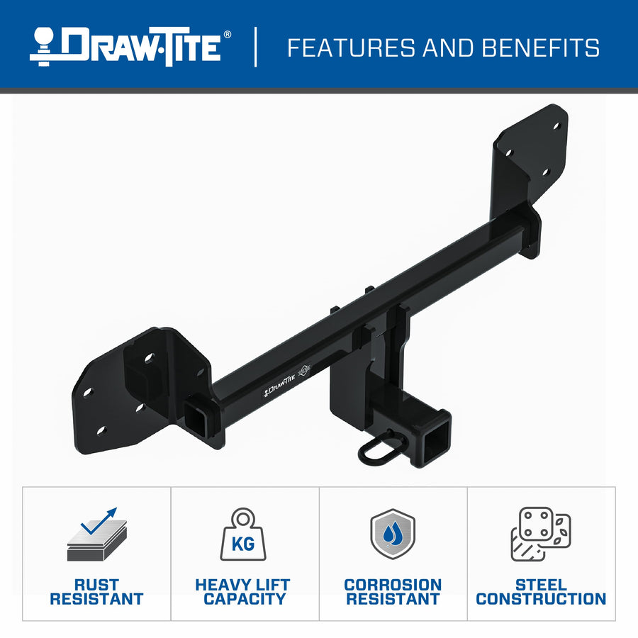 Class 3 Draw-Tite Trailer Hitch, 2 Inch Square Receiver, Compatible with 2010-2019 Subaru Outback, Wagon Except Sport