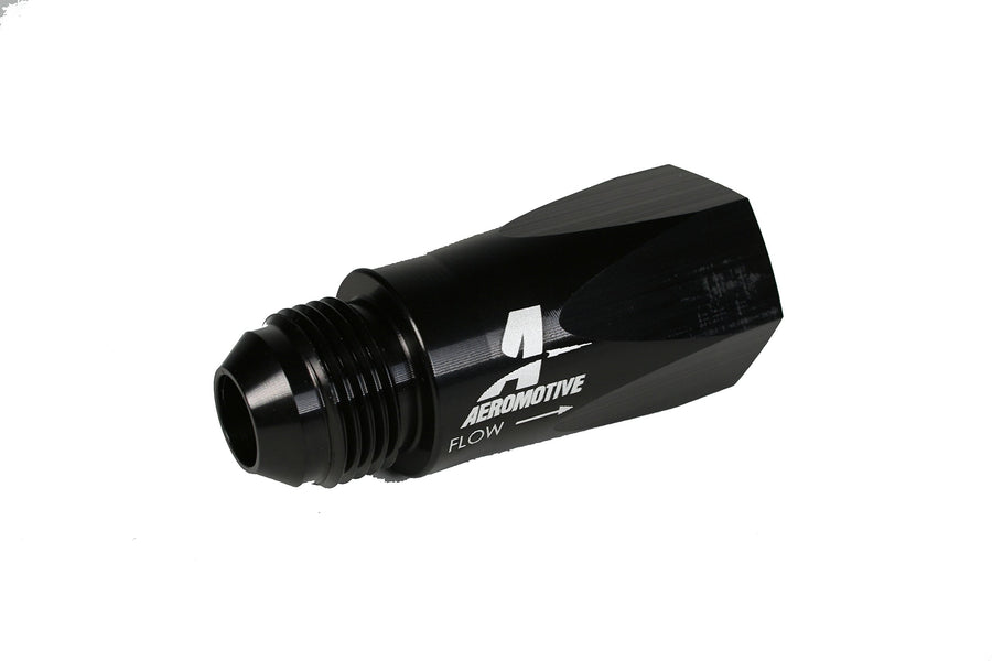 In-Line Aeromotive Full Flow Check Valve (Male -10 AN inlet, Female -10 AN outlet), Black