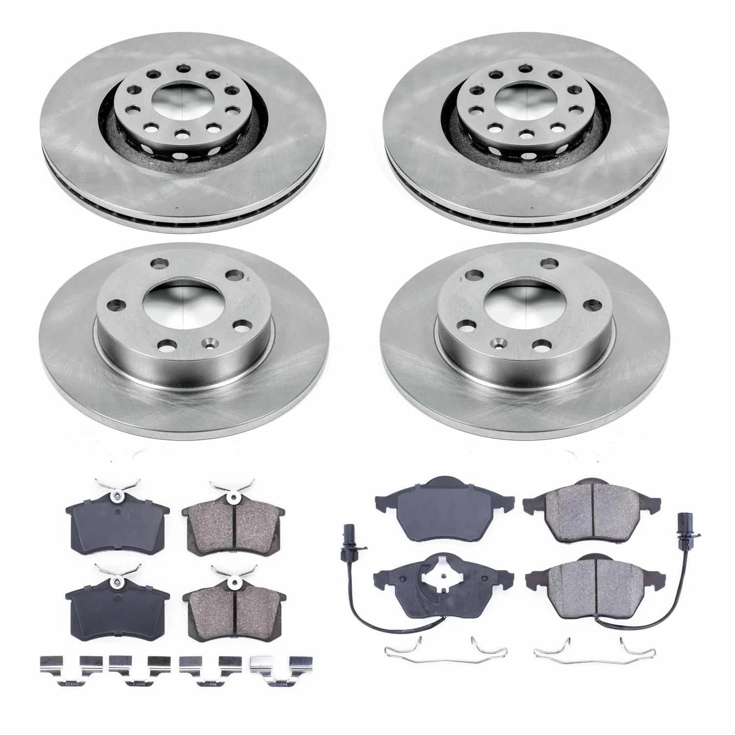 Power Stop Autospecialty KOE7919 Front and Rear Replacement Brake Kit-OE Brake Rotors & Ceramic Brake Pads