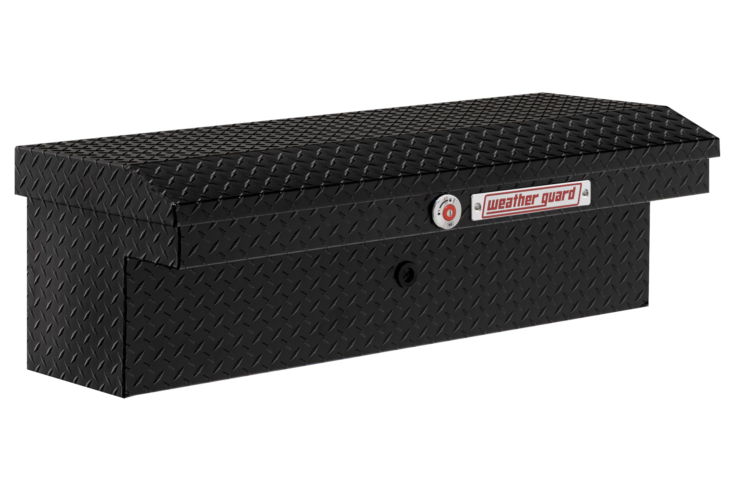 Weather Guard 41in Model 180-5-04 Low Profile Lo-Side Box, Aluminum, Gloss Black, 3.0 cu ft