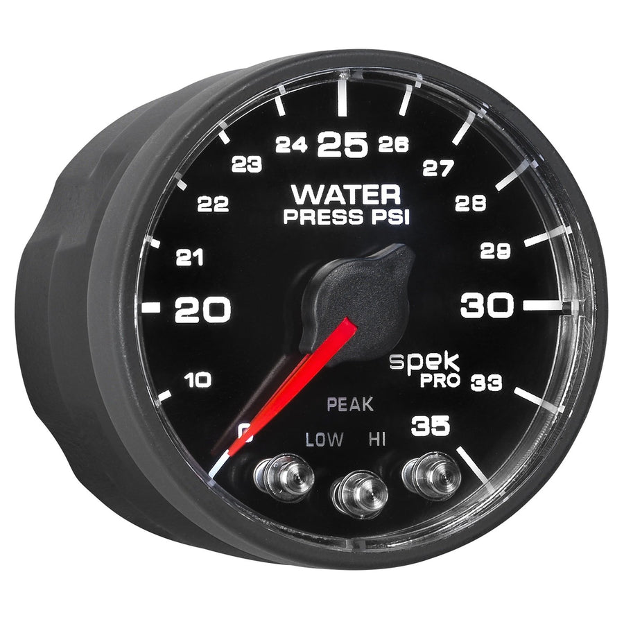 Gauge AutoMeter P543328-N1 Water Press (Spek-Pro - Nascar 2-1/16" Water Press, 0-35 Psi, BFB, Spek, Nl)