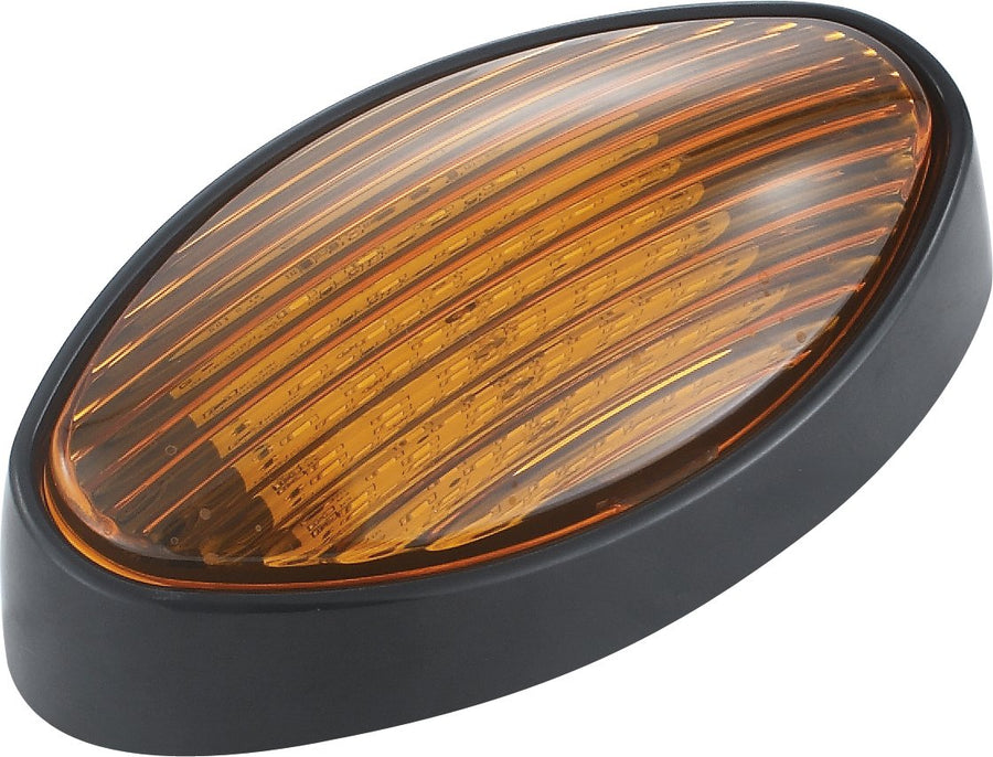 Long Life Green LED RV Porch Lights (Black, Oval)