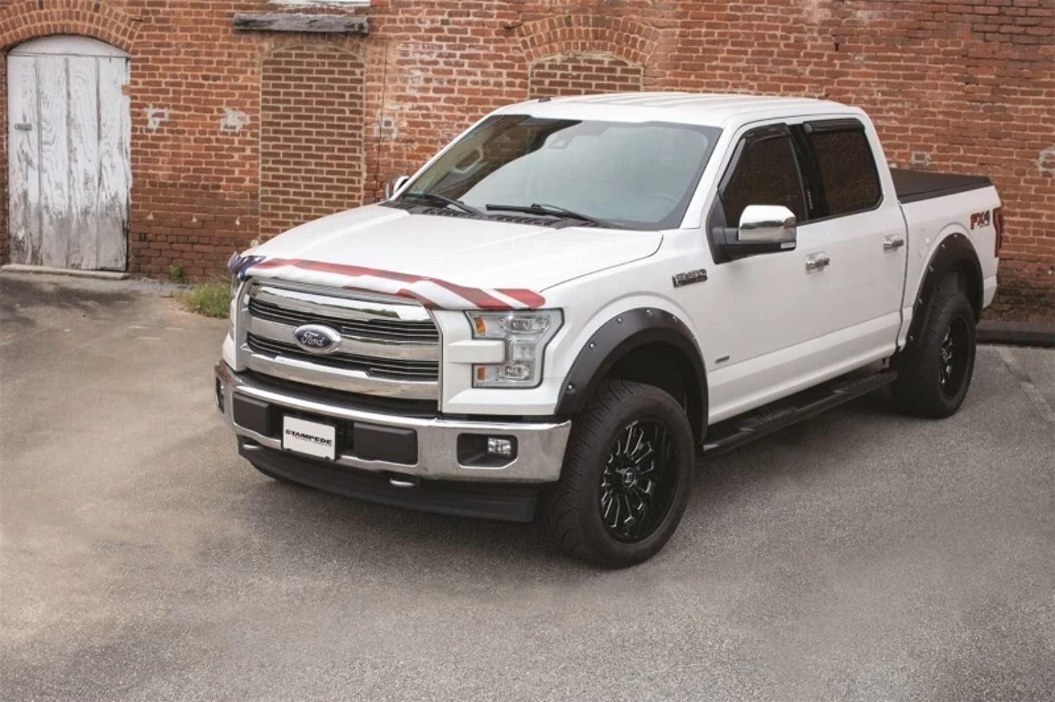 Vigilante Hood Protector | Stampede - High Profile / American Flag (no Eagle) | 2015-2020 Ford F-150 (Excludes Raptor Model) | 2153-41