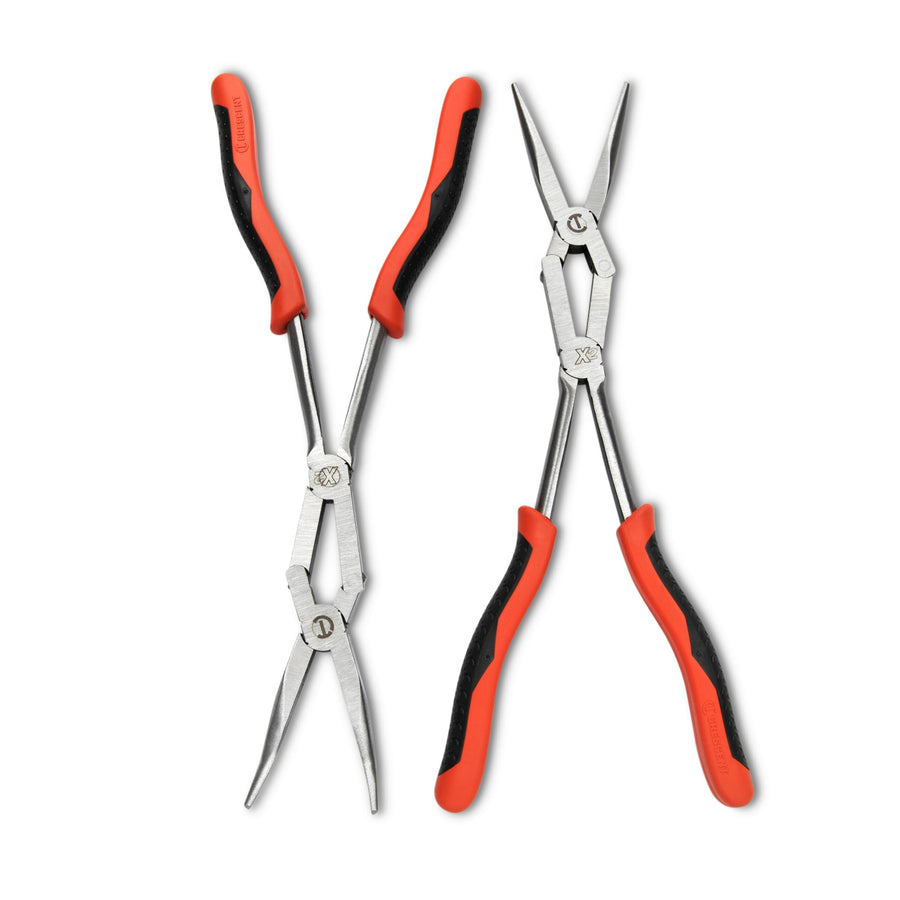 Crescent X2™ 2 Pc. Straight and Bent Long Nose Dual Material Plier Set - PSX204C-06