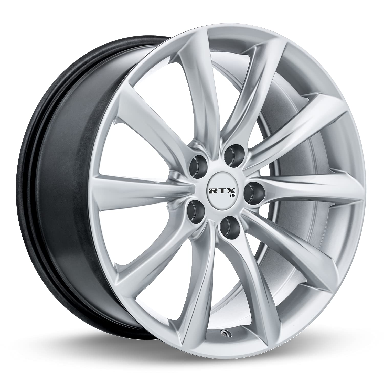 ALTO RTX Custom Wheel - 20x8.5, 35 Offset, 5x114.3 Bolt Pattern, 64.1mm Hub - Hyper Silver Rim