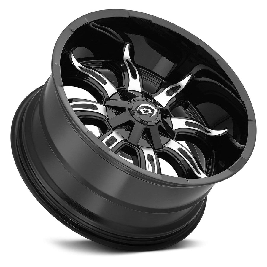 423 Manic Vision 20x9 6x5.5" -12mm Black/Machined Wheel Rim 20" Inch