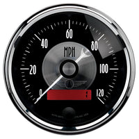 Auto Meter Prestige Black 3-3/8" 0-120 mph Programmable LCD Speedometer Gauge 2086