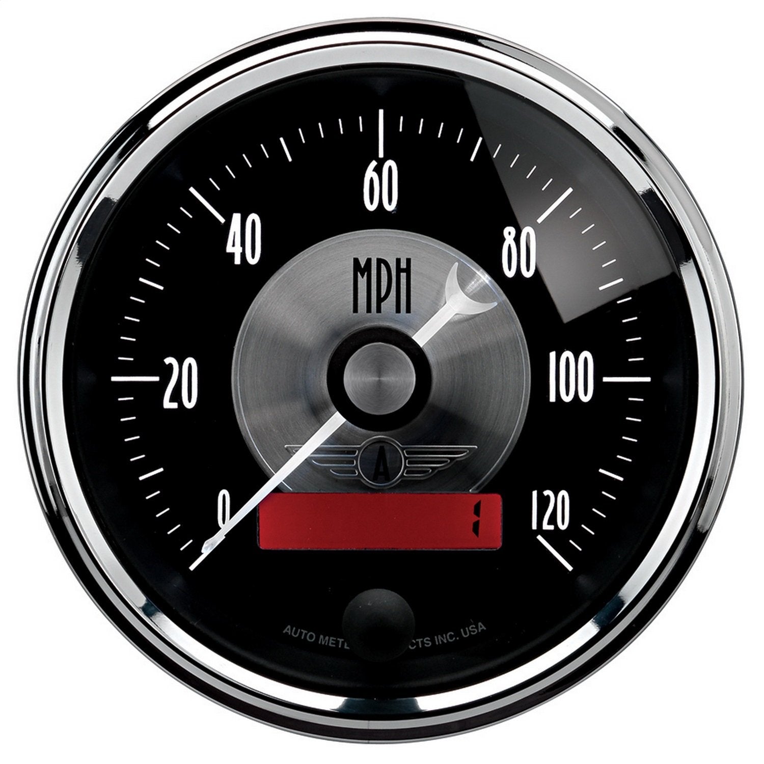 Auto Meter Prestige Black 3-3/8" 0-120 mph Programmable LCD Speedometer Gauge 2086