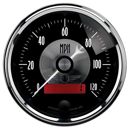 Auto Meter Prestige Black 3-3/8" 0-120 mph Programmable LCD Speedometer Gauge 2086