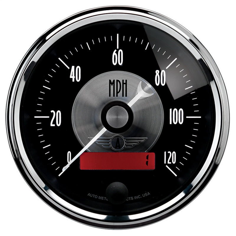 Auto Meter Prestige Black 3-3/8" 0-120 mph Programmable LCD Speedometer Gauge 2086