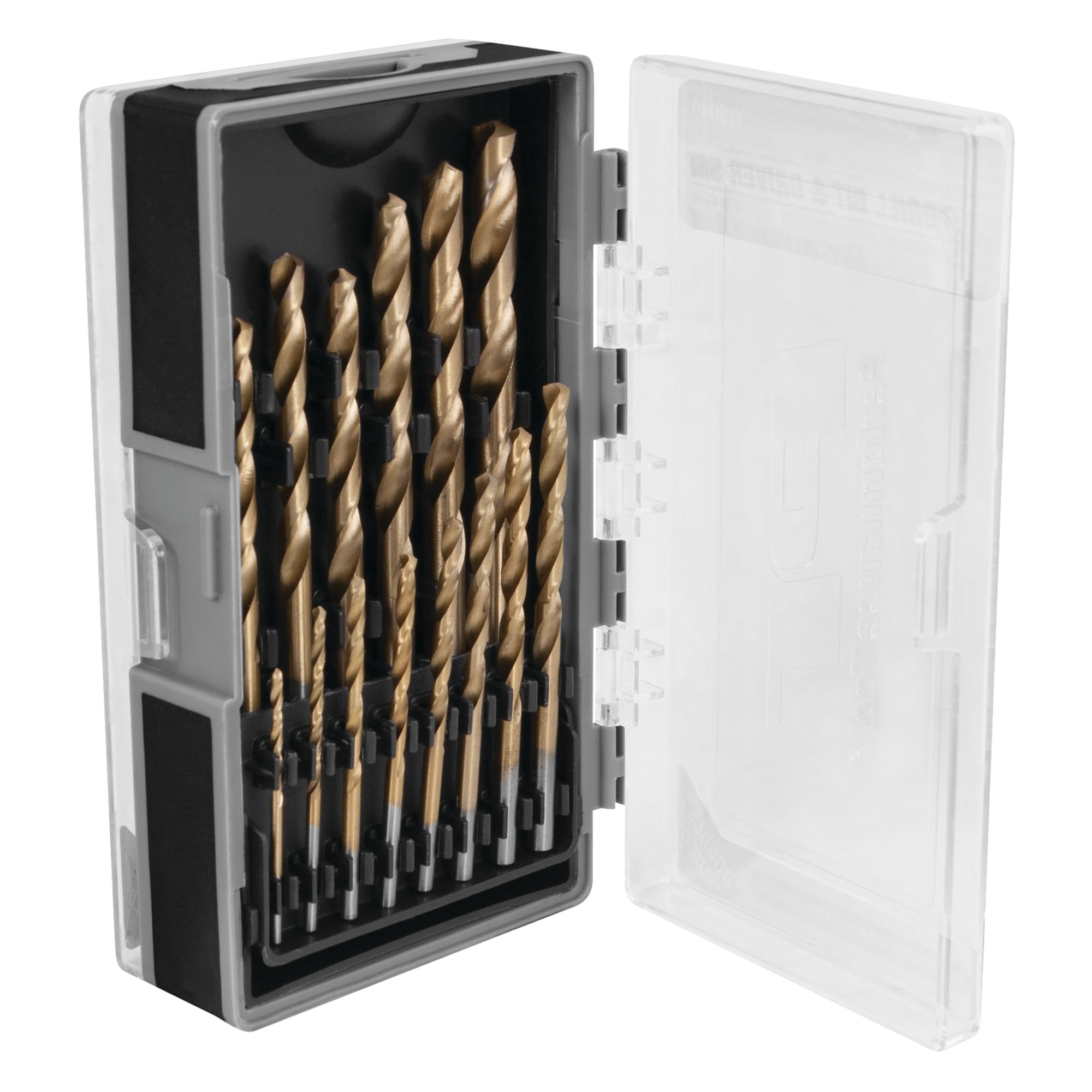 28pc Performance Tool W9040 1/4-Inch Titanium Coated Drill Bit and Driver Set with Socket Adapters, Flip Case and Hanger Tab