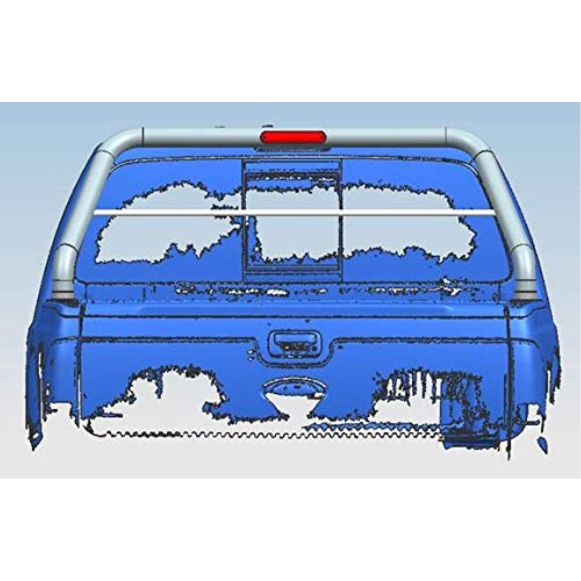 Black Off Road Horse Classic Roll Bar Black Compatible with 1999-2023 Ford F-250 Super Duty|1999-2023 Ford F-350 Super Duty|1999-2023 Ford F-450 Super Duty-RB015BK