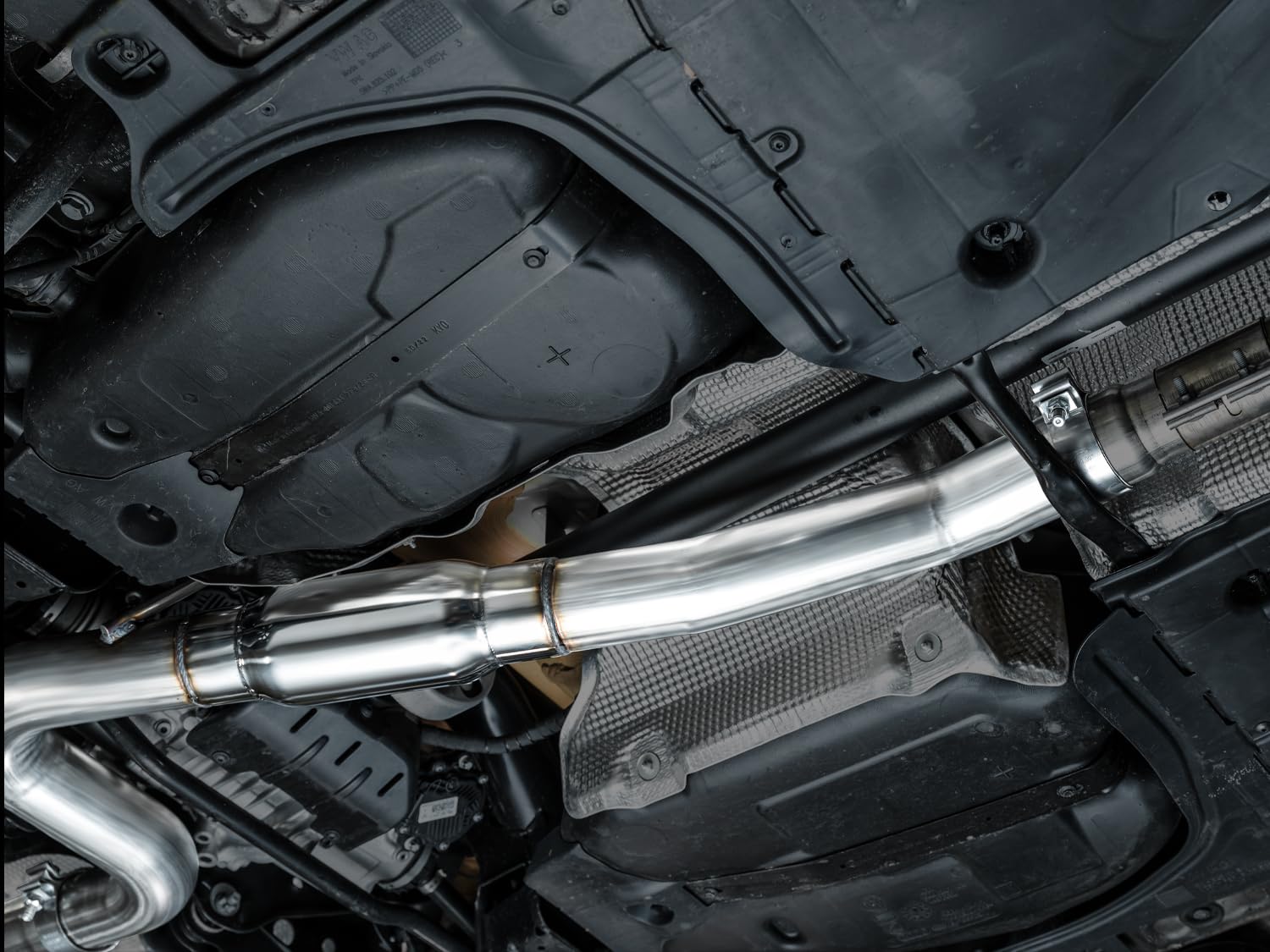 Volkswagen Golf R AWE MK8 3in Track Edition Quad Exhaust - Chrome Silver Tips by AWE Tuning