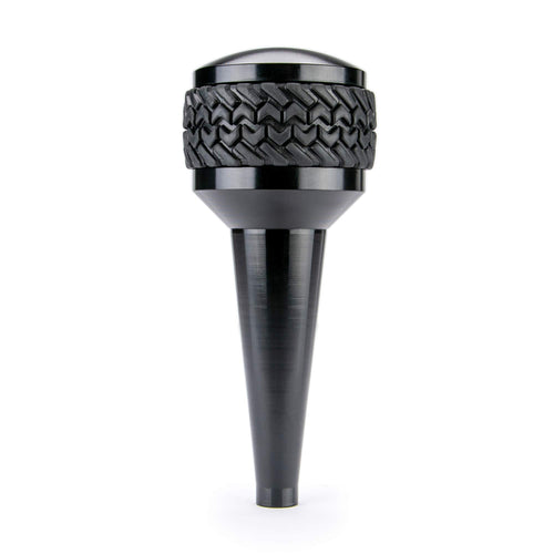 Shift Knob DV8 Offroad Replacement for 2011-2018 Wrangler JK | Automatic Transmission | Billet Aluminum Construction | Rubber Tire Tread Grip
