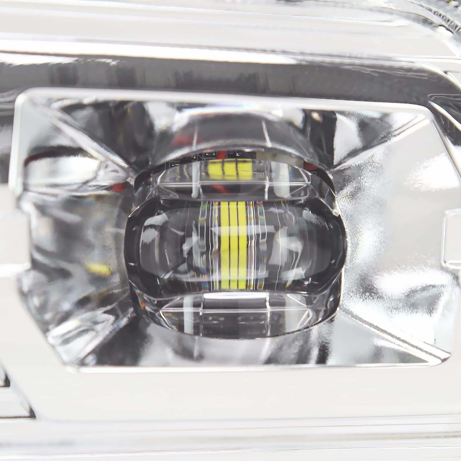 Chrome LED Fog Lights SPEC-D TUNING with Universal Wiring and Switch Compatible with 2019-2022 Chevrolet Silverado 1500, 2020-2022 Silverado 2500HD/3500HD