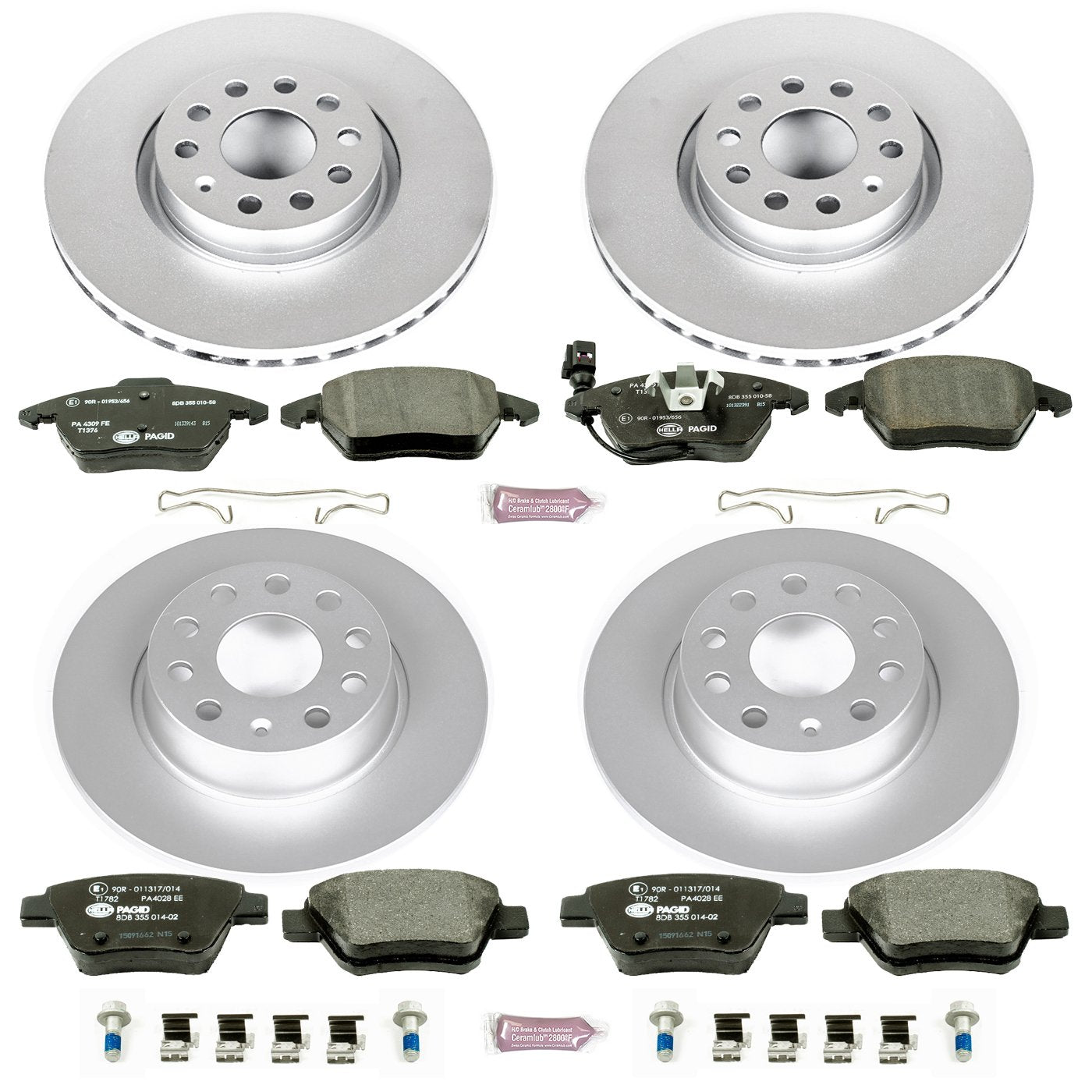 Euro-Stop Power Stop Brake Kit For Audi A3, Audi A3 Quattro, VW Beetle, VW Eos, VW GTI, VW Jetta [Model Specific]