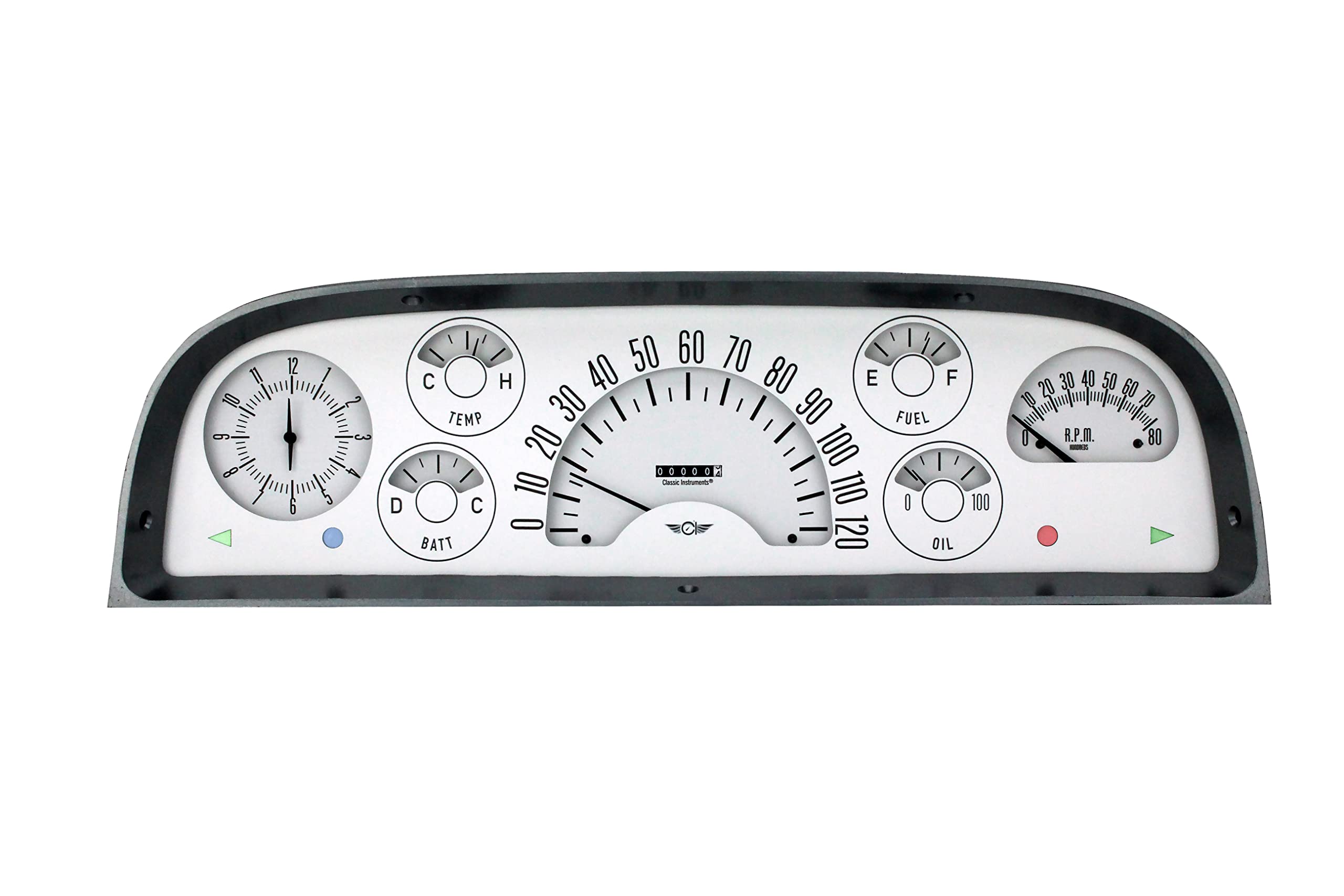 Classic Instruments Classic Truck Gauge Package CT60W White