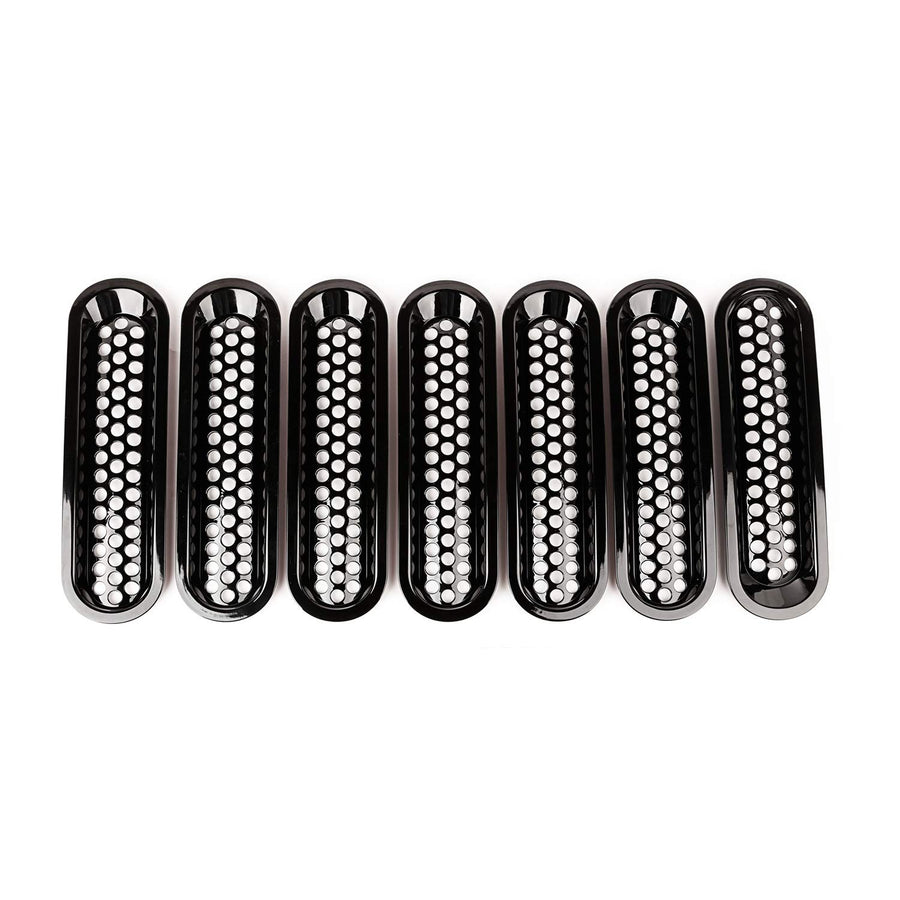 Grille Insert Kit, Perforated, Black | Rugged Ridge | 11306.31 | Fits 2007-2018 Jeep Wrangler JK