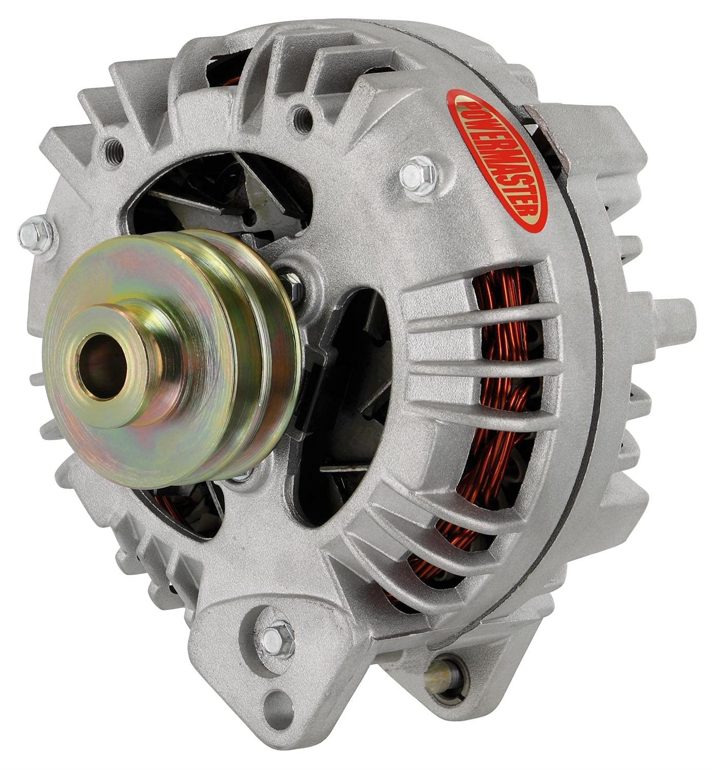 Alt Powermaster Chrysler Natural 100A 2V Pulley Squareback Double Field Ext Regulated