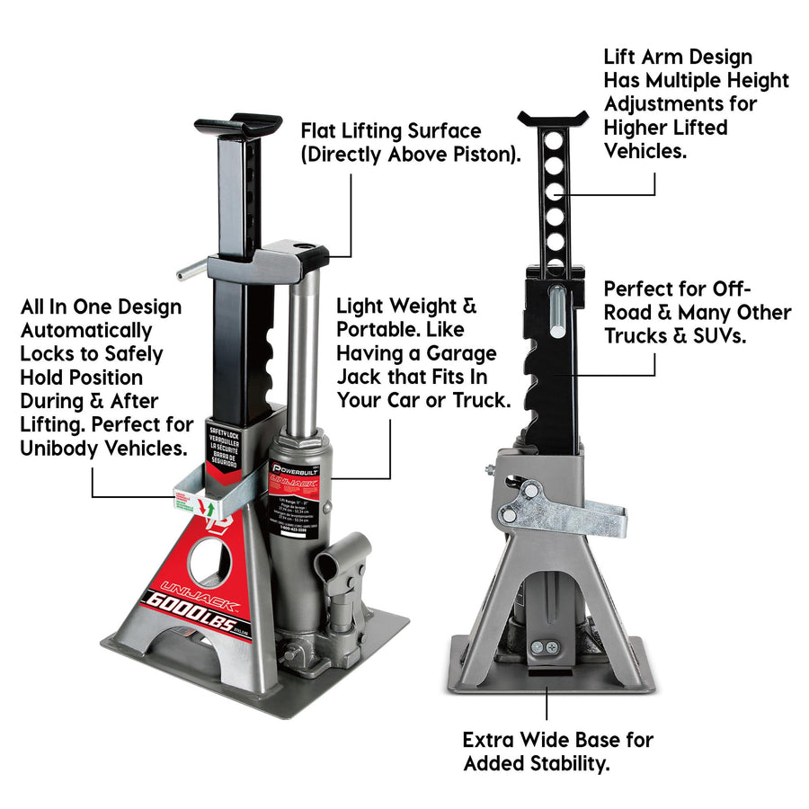 Hydraulic Unijack Jackstand, 3-Ton