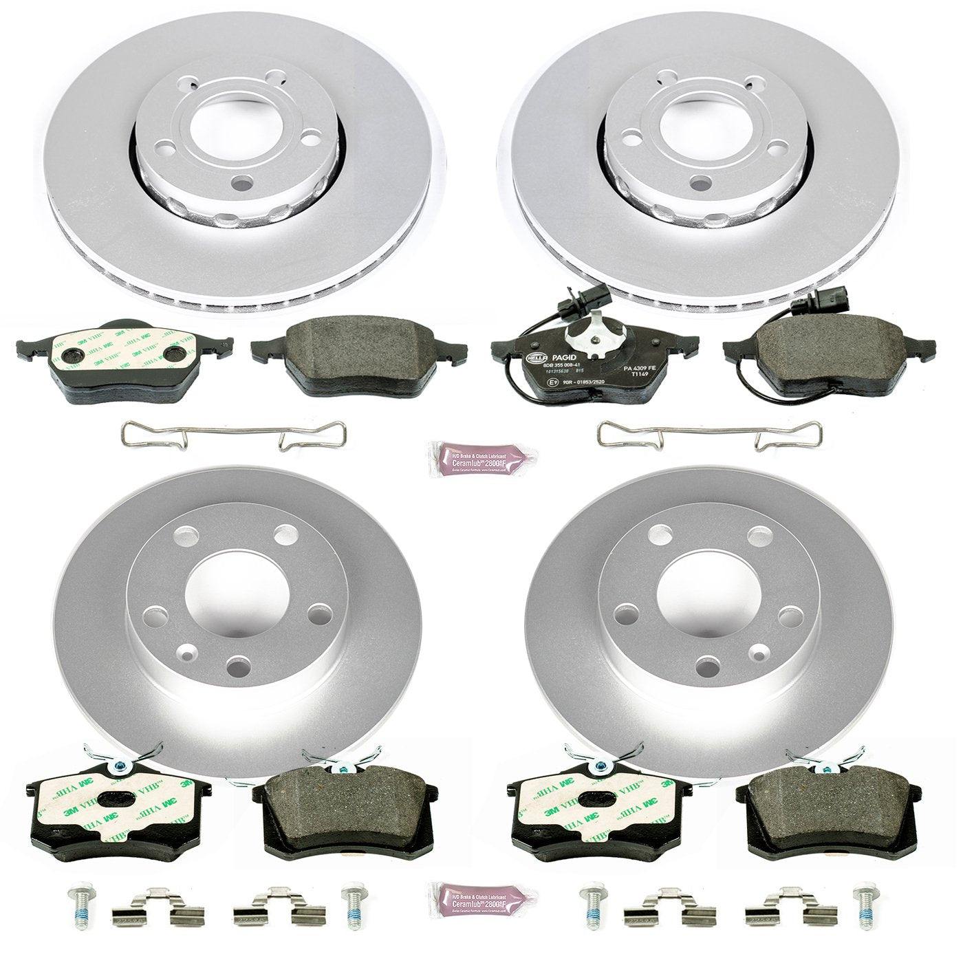 Euro-Stop Power Stop Brake Kit Front and Rear For Audi A4 2002-2004, Audi A4 2006, Audi A4 Quattro 2002-2005 [Model Specific]