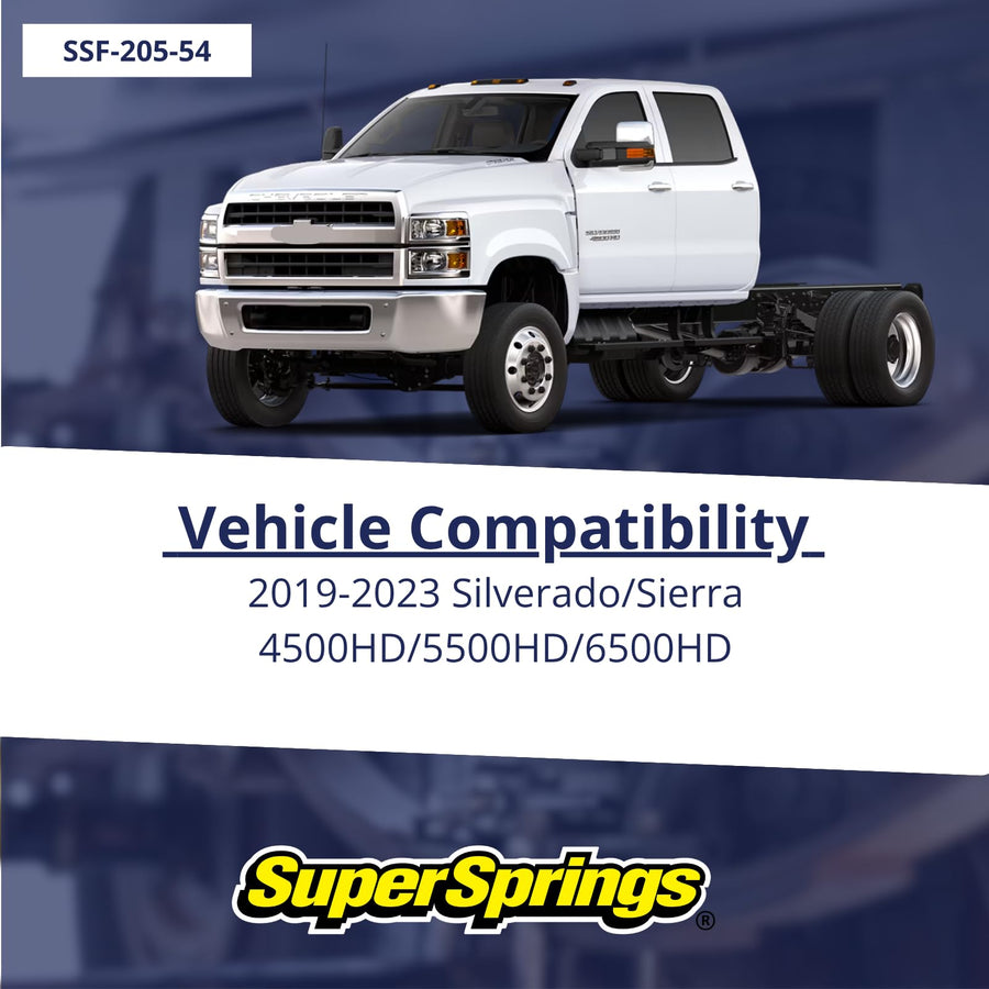 SumoSprings Front SSF-205-54 for Chevrolet 4500 | 5500 | 6500, International CV | Left/Right Pair | 2800 (lb) Capacity at 50% Compression | Made in the USA