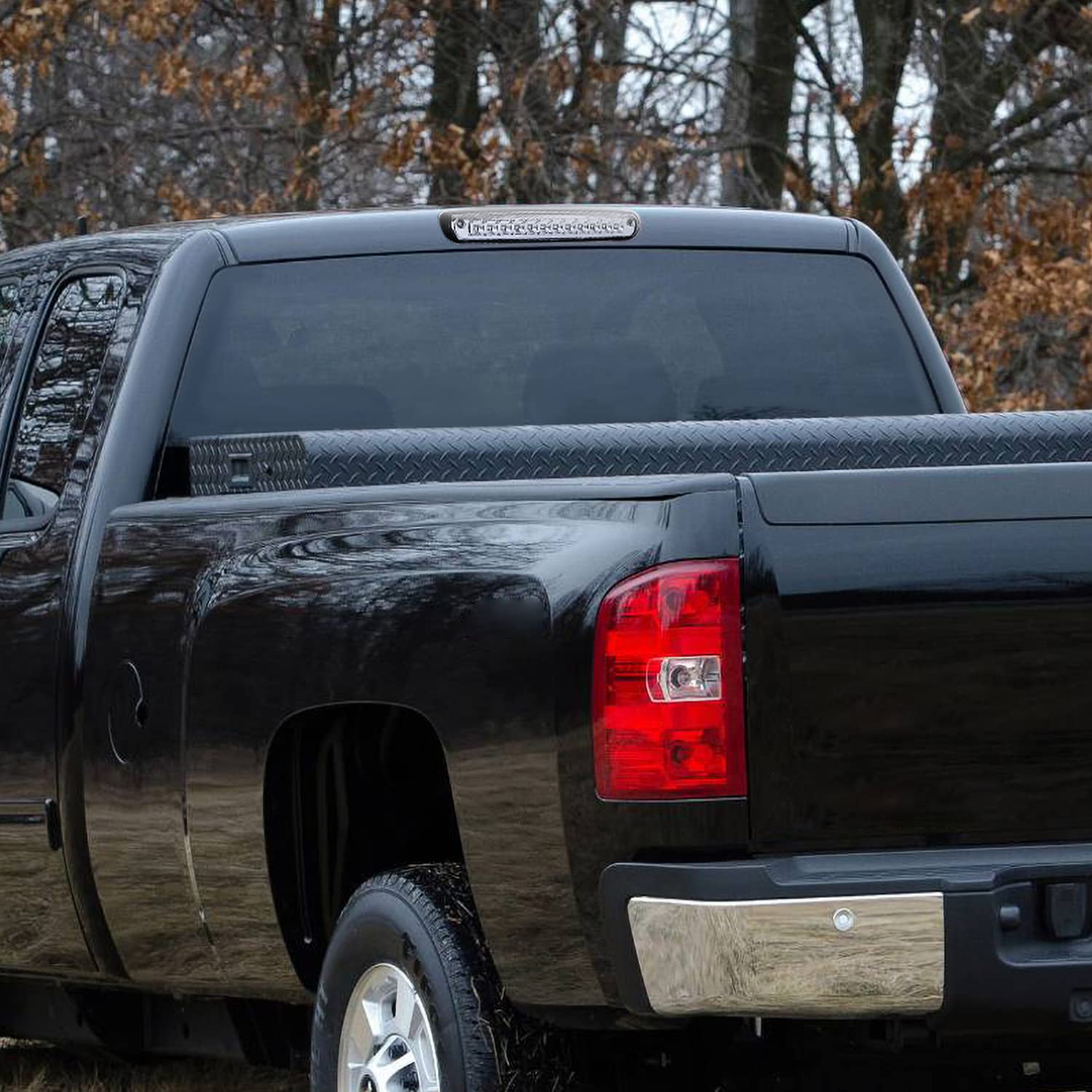 Chrome LED Spec-D Tuning 3rd Brake Light Compatible with 2007-2012 Chevy Silverado, 2007-2012 GMC Sierra 1500/2500/ 3500