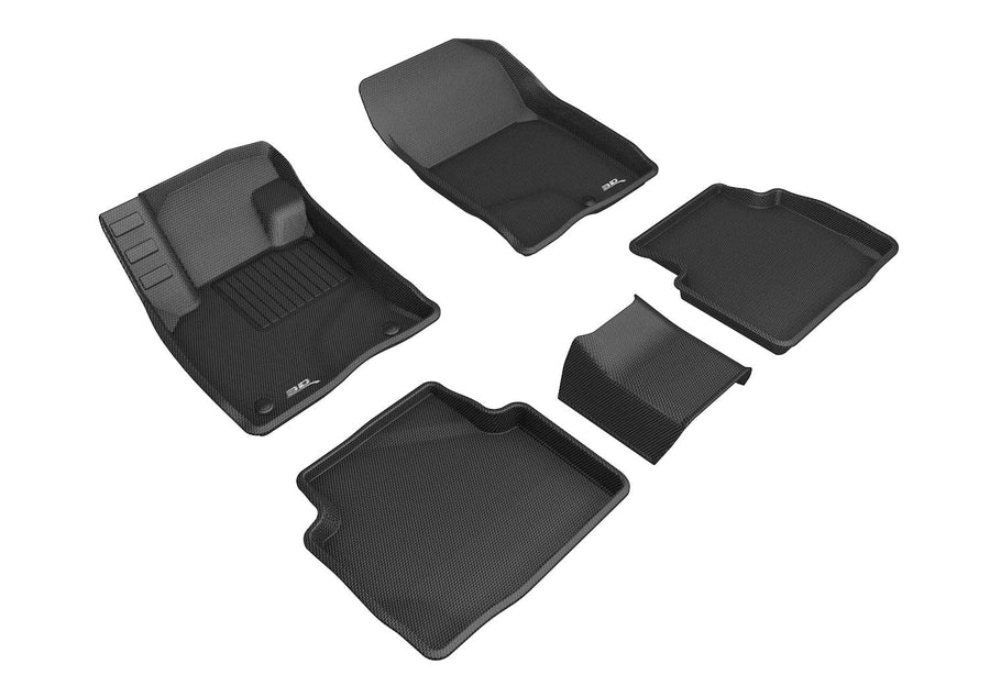 Kagu Floor Mat (Black) 3D MAXpider Custom Fit Compatible with Ford Escape Gasoline 2020-2026 - Full Set