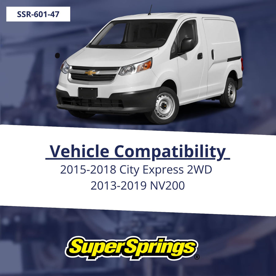 SumoSprings SSR-601-47 | Rear SumoSprings for Nissan NV200, Chevrolet City Express, Black