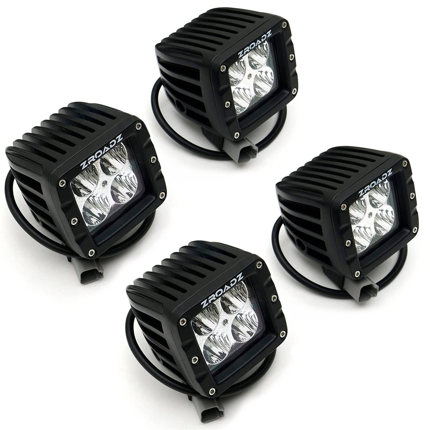 ZROADZ Z369381-KIT4 4-LED Pod Light Black A-Pillar KIT 2005-2015 TOYOTA TACOMA