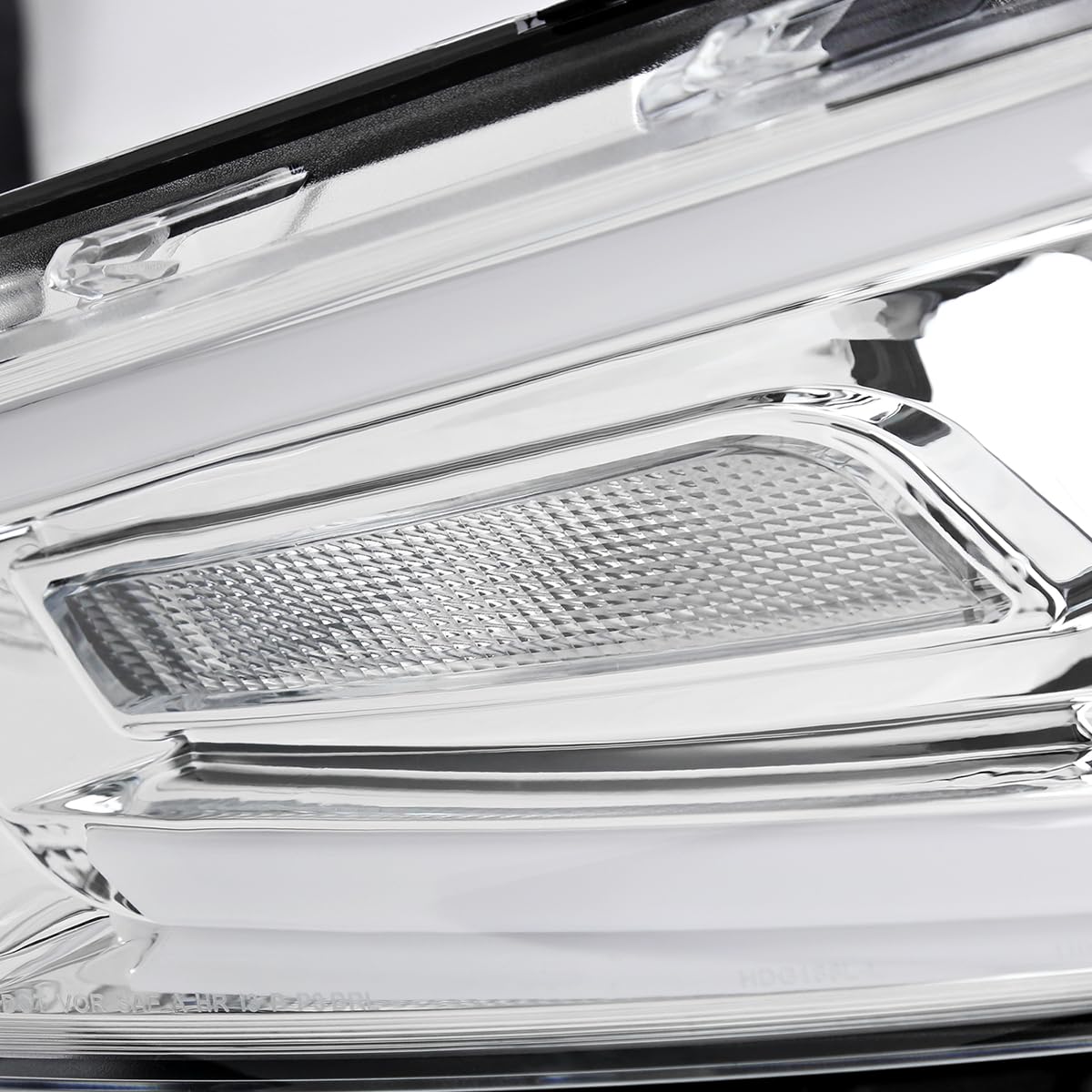Chrome Projector Headlights SPEC-D TUNING w/Switchback Sequential LED Signal Tube and Startup Animation Compatible with 2013-2016 Dodge Dart, Left + Right Pair Headlamps Assembly