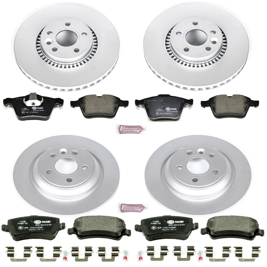 Power Stop ESK5615 Euro-Stop Brake Kit Front and Rear For Volvo S60 2011-2014, Volvo S80 2007-2014 [Model Specific]