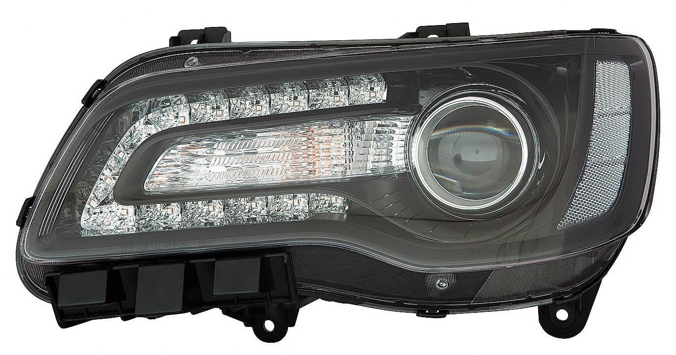 DEPO ACK For Chrysler 300 Headlight Halogen Projector 18-20 CODE LMercury/MFA BLK Bezel Driver Side CAPA | DOT Certified 68402949AA | CH2502331C
