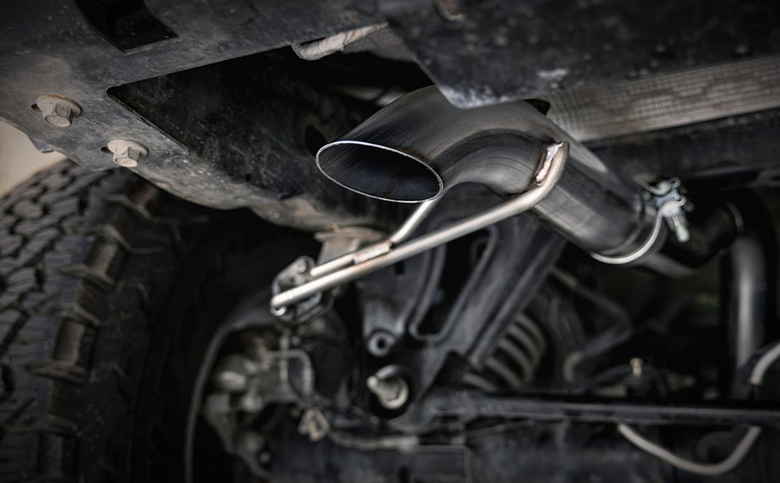 Performance Exhaust System MagnaFlow 19682: Cat-Back, Rock Crawler Series, For 2021-2025 Ford Bronco, Includes High Clearance Exhaust Tip and 4” Black Chrome Tip